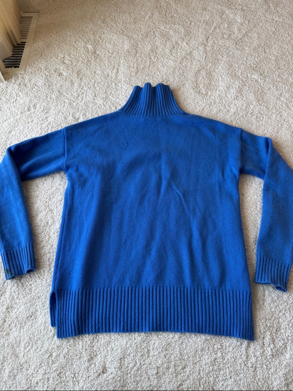 J. McLaughlin Bright Blue Cashmere Turtleneck Sweater - Picture 8 of 9